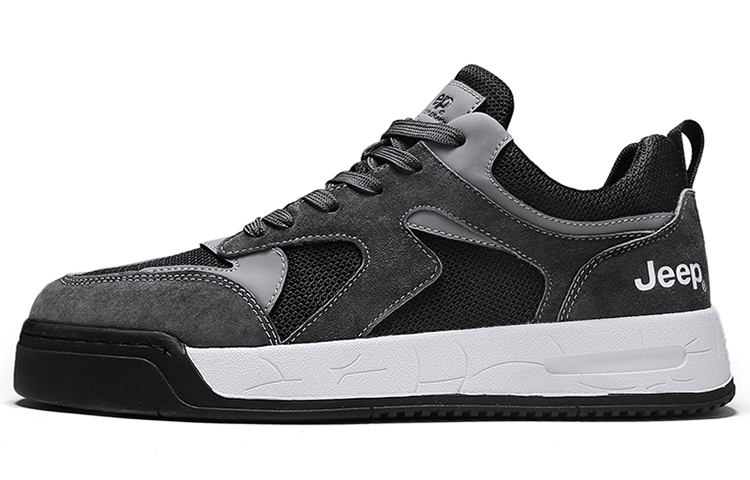 Jeep Low Top Skateboard Shoes Men's Black