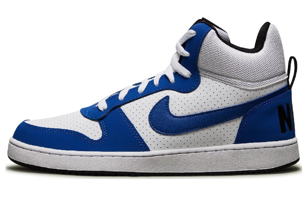 Кроссовки NIKE Court Borough для скейтбординга, высокие, белые и синие, для мужчин.