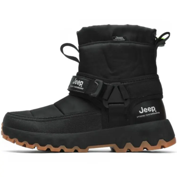 Jeep Crew Snow Boots Unisex Black