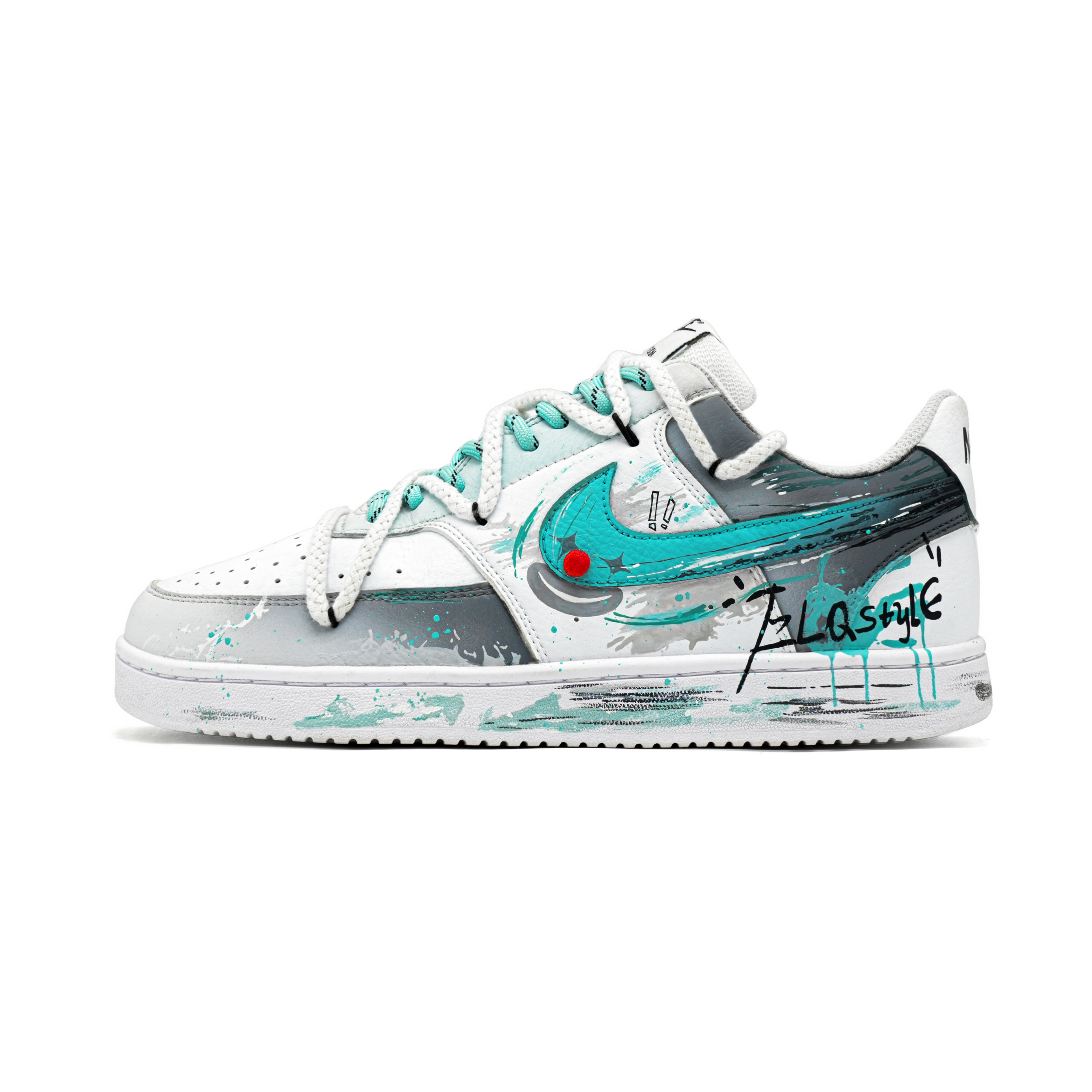 Nike Court Vision Skateboard Shoes Unisex Low top Blue, Green