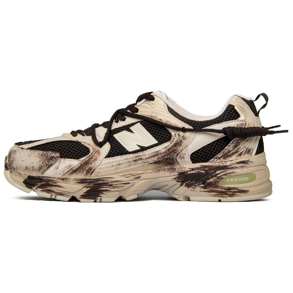 New Balance NB 530 Cushioned Slip-Resistant Low-Top Running Shoes Unisex Black Brown