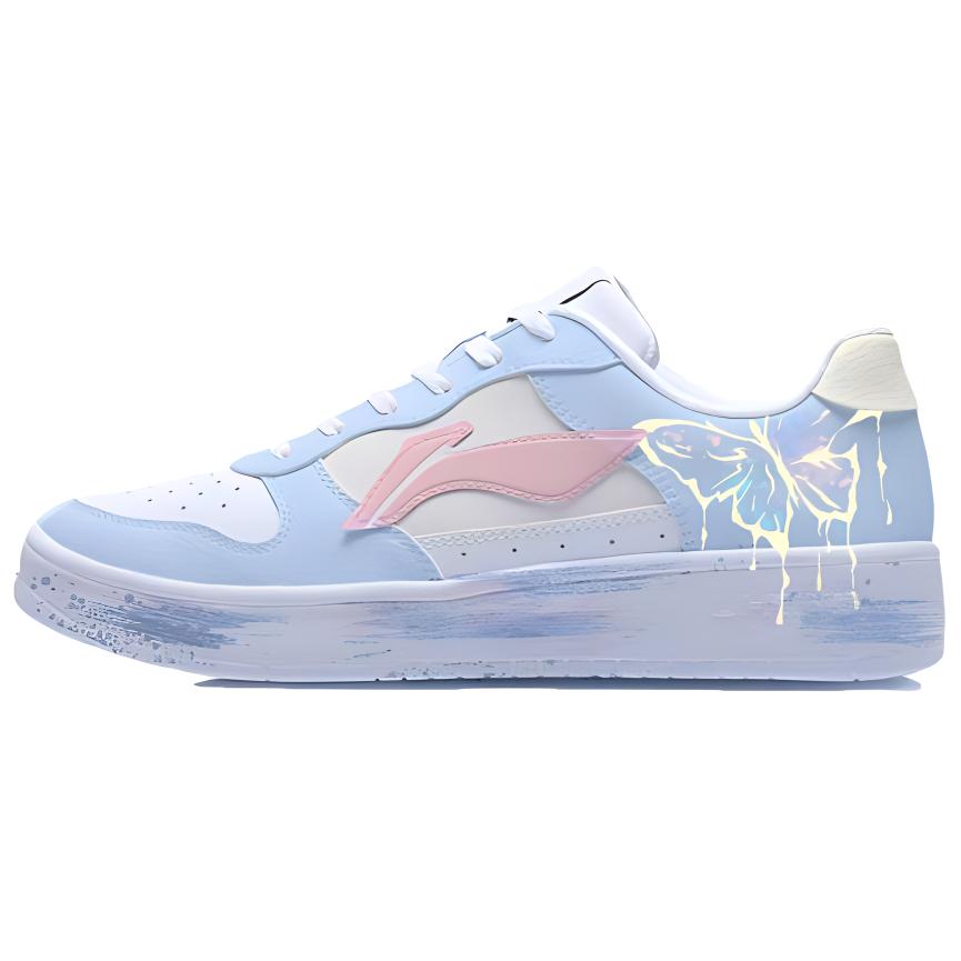 LINING Pontoon Boats Skateboard Shoes Women's Low top Blue/White/