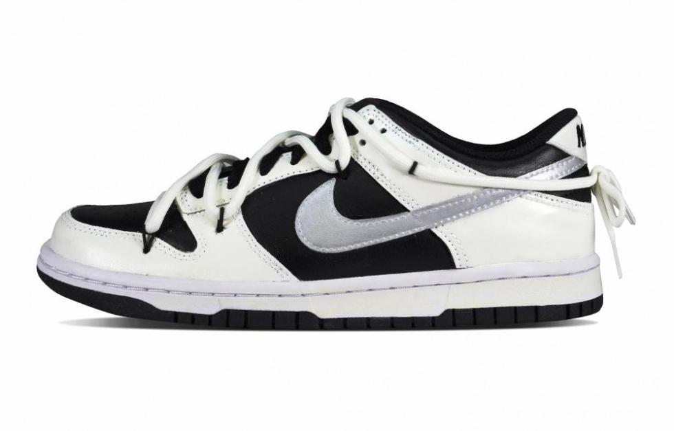 Nike Dunk Low White Mist Silver Dust Low-Top Skateboard Shoes GS Beige Silver