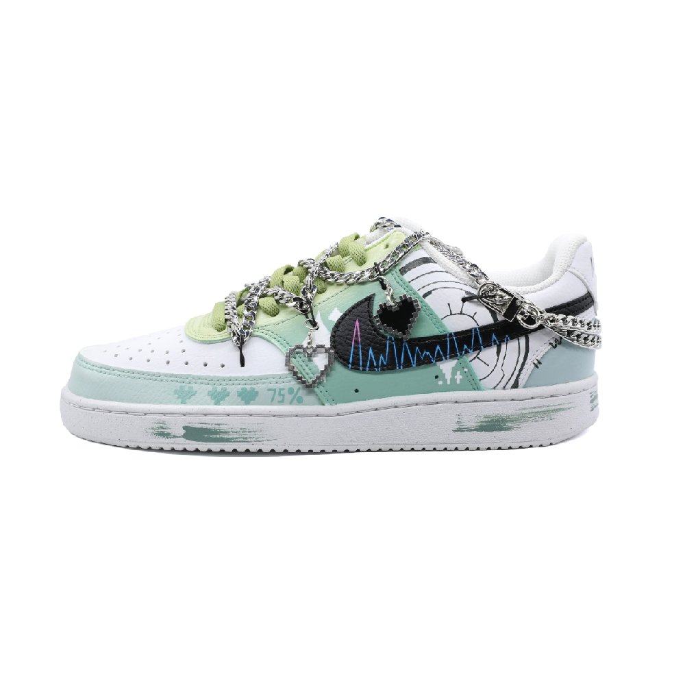 Nike Court Vision 1 Low Slip-Resistant Low-Top Skateboard Shoes Men's Turquoise