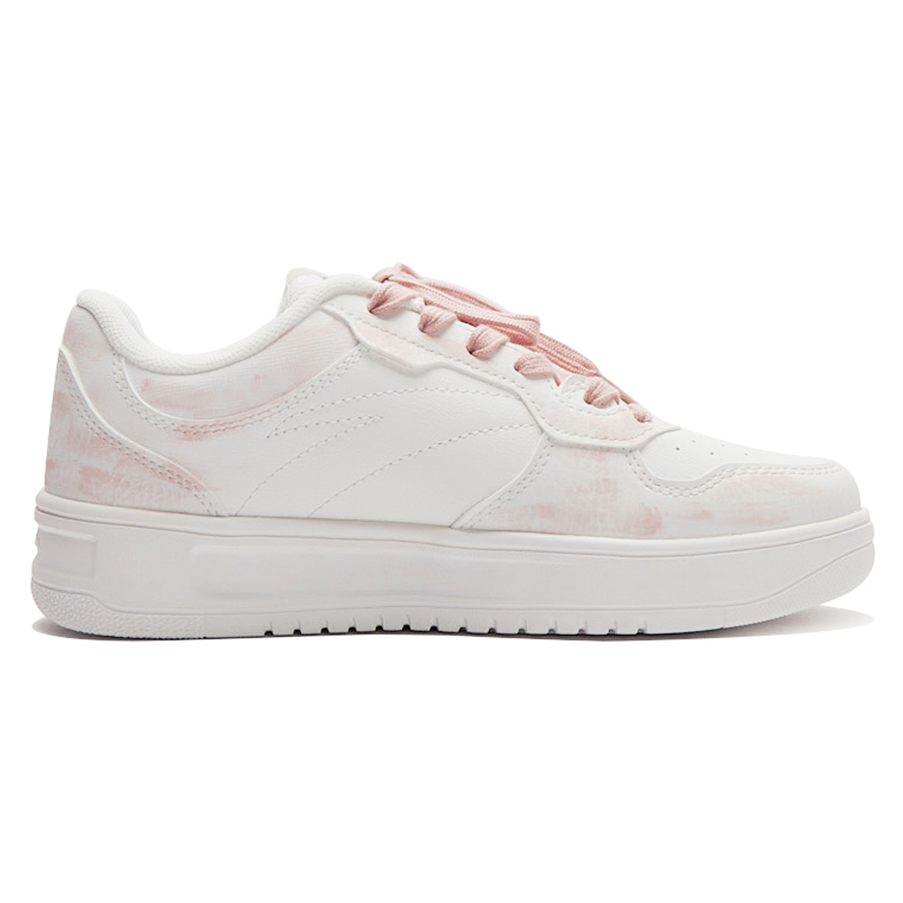 Anta Relaxed Abrasion Resistant Lightweight Slip Resistant Low top Skateboard Shoes Women's Pink White