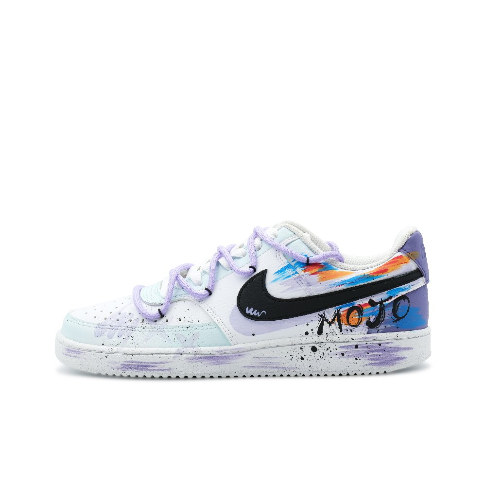 Nike Court Vision 1 Element Period Anti-Slip Wear-Resistant Low-Top Skateboard Shoes Unisex Blue White Purple