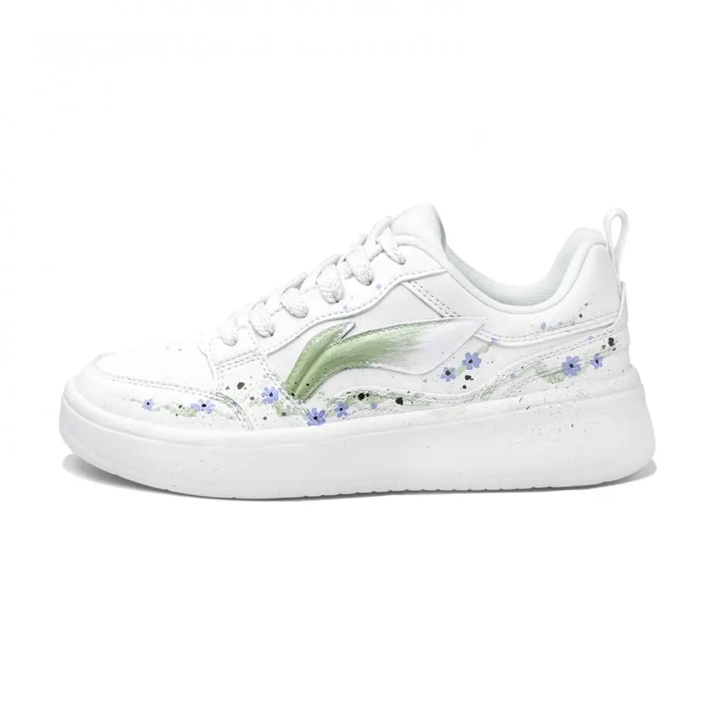 LiNing Acer Truncatum Coverage Abrasion Resistant Low Top Skateboard Shoes Women's Blue Green