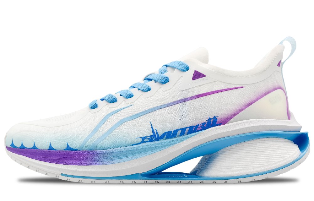 LiNing WuShi 5S 3.0 Anti-Slip And Wear-Resistant Breathable Low-Top Running Shoes Men's White Blue Purple