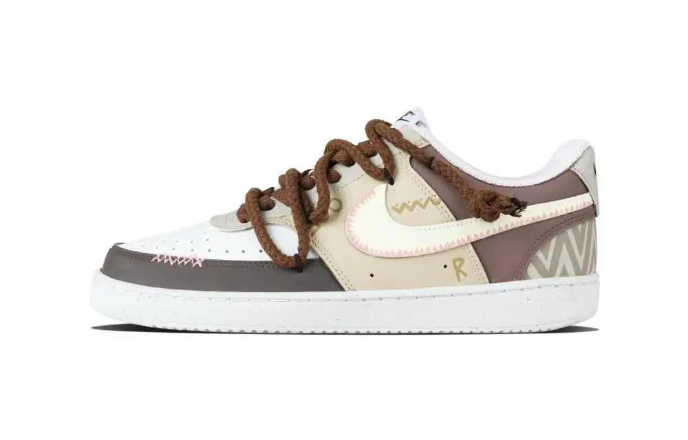 Nike Court Seer Abrasion Resistant Low top Skateboard Shoes Unisex Brown