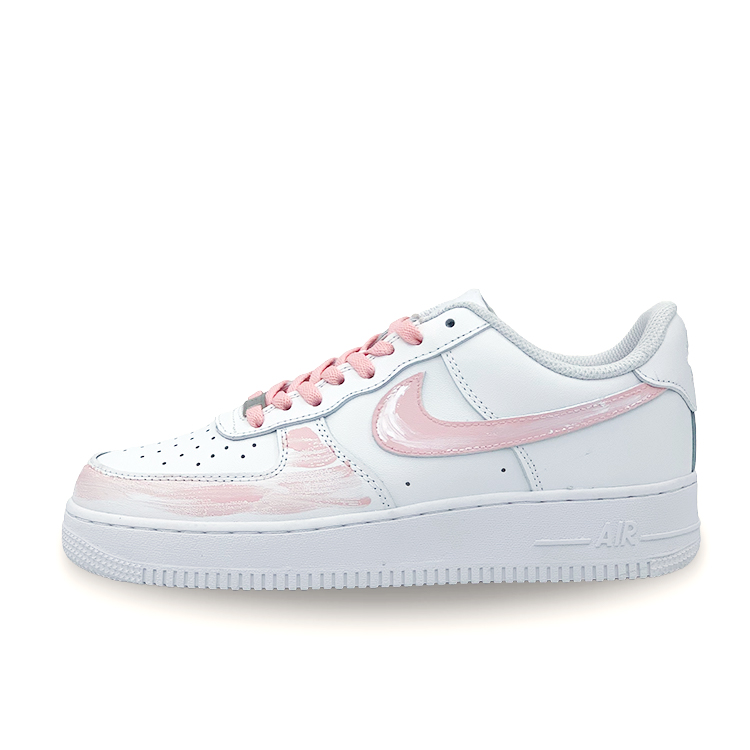 Nike Air Force 1 Anti-Slip Wear-Resistant Low-Top Skateboard Shoes Unisex White Pink