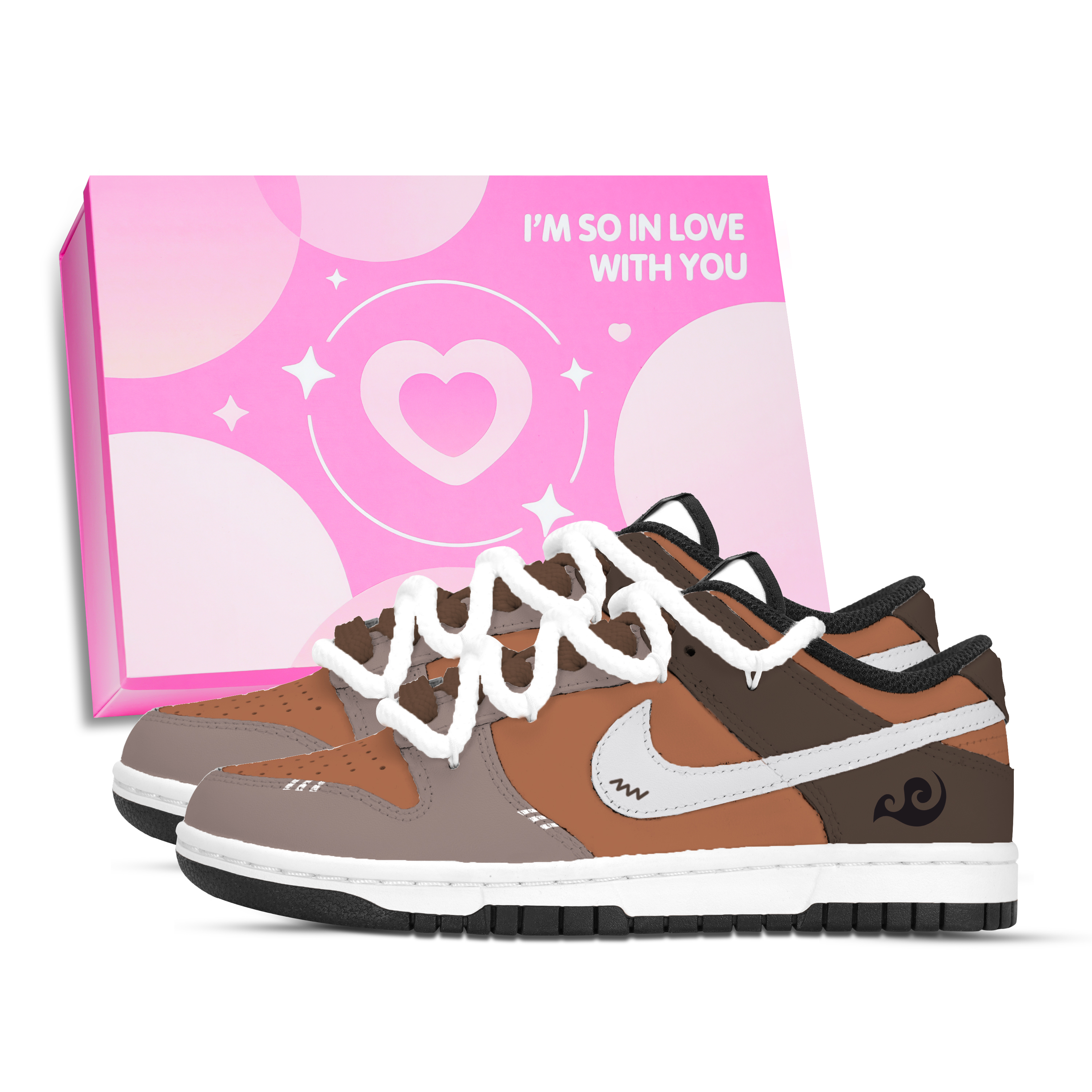 Nike Dunk Solitary Crow Dancing In The Wind Slip Resistant Abrasion Resistant Low top Skateboard Shoes Unisex Brown Red