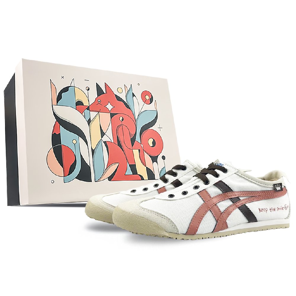 Onitsuka Tiger MEXICO 66 Lightweight Moisture-Wicking Coverage Low-Top Casual Shoes Unisex Brown White