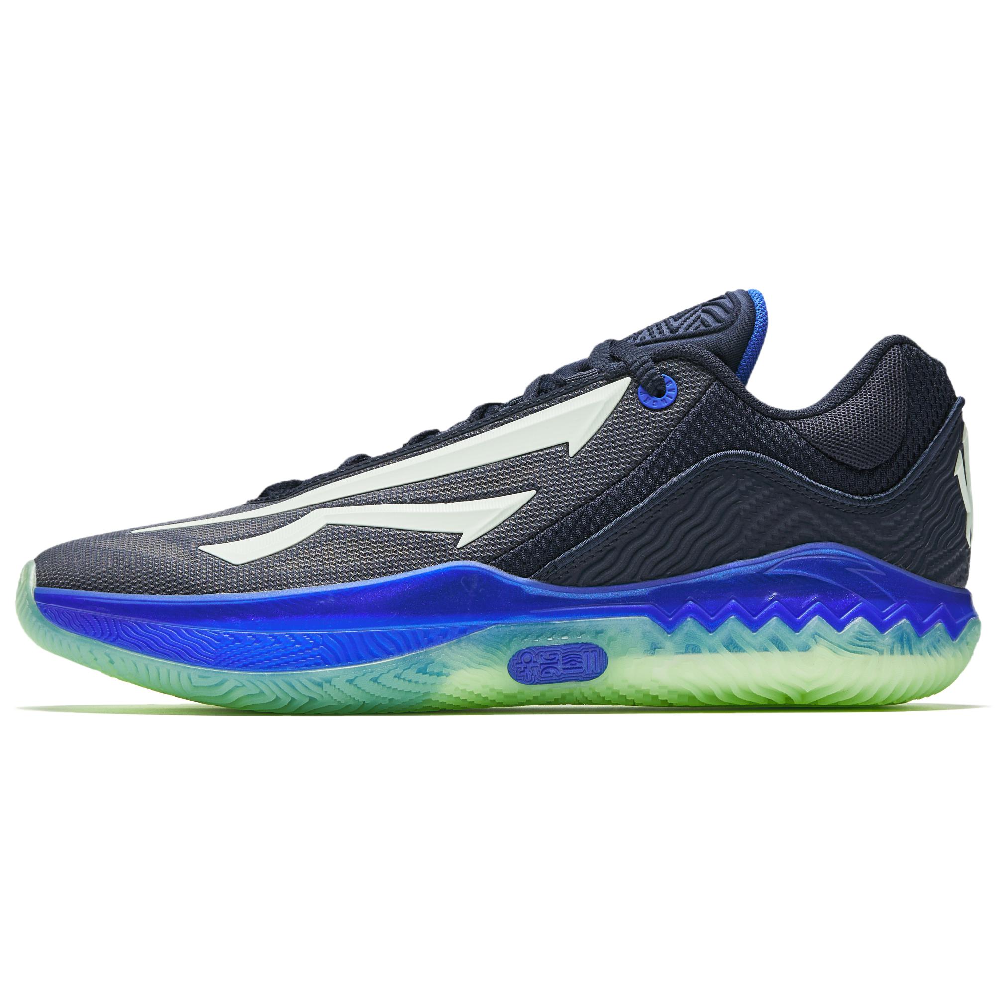Anta KAI SPEED 2 Shock Absorbers Slip Resistant Abrasion Resistant Low top Basketball Shoes Men's Black Blue