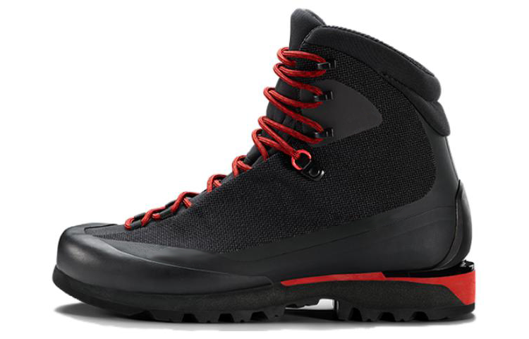 Arcteryx Acrux LT GTX Cushioning Anti-Slip And Wear-Resistant High-Top Outdoor Shoes Men's Black Red