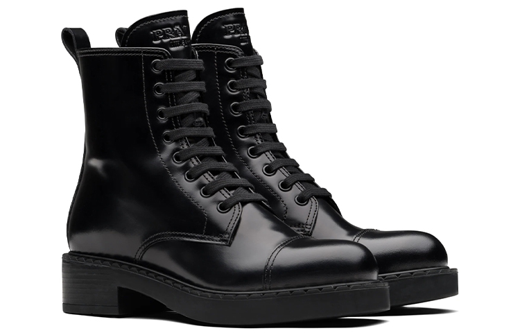 PRADA Short Mid Calf Boots Women's Black купить в интернет-магазине Yoocart с быстрой доставкой по России.