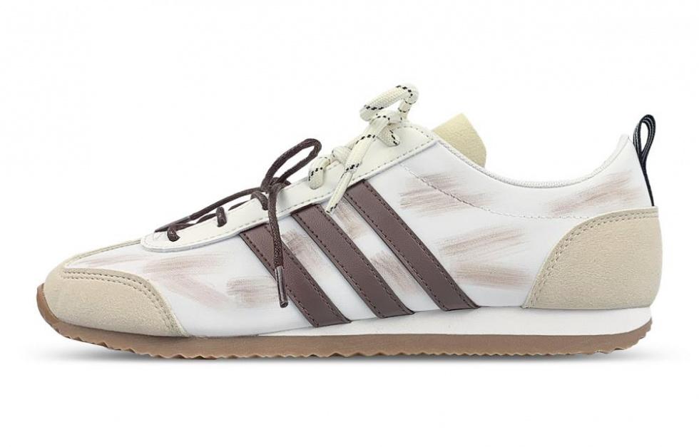 Adidas Neo VS JOG 2.0 Low-Top Casual Shoes Unisex Beige White Brown