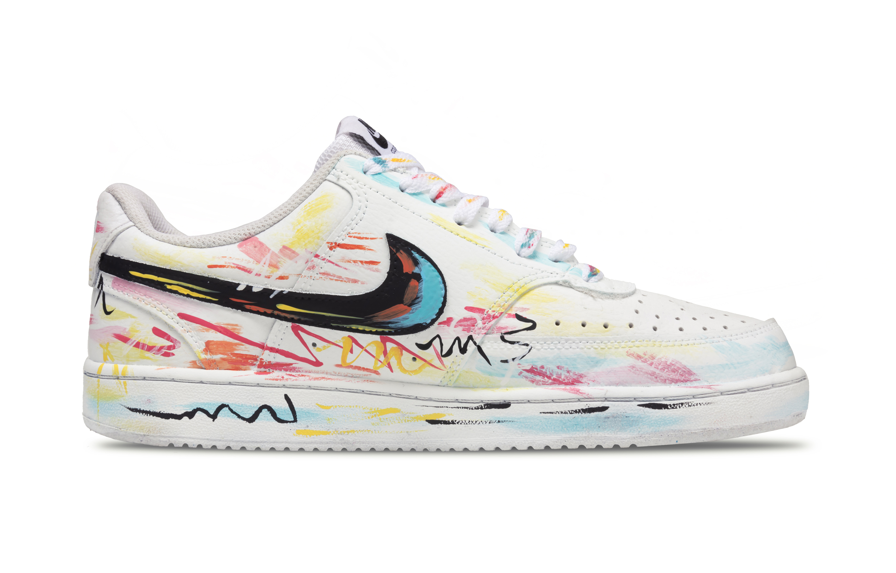 Nike Court Shock Absorbers Abrasion Resistant Slip Resistant Low top Skateboard Shoes Unisex Multicolor