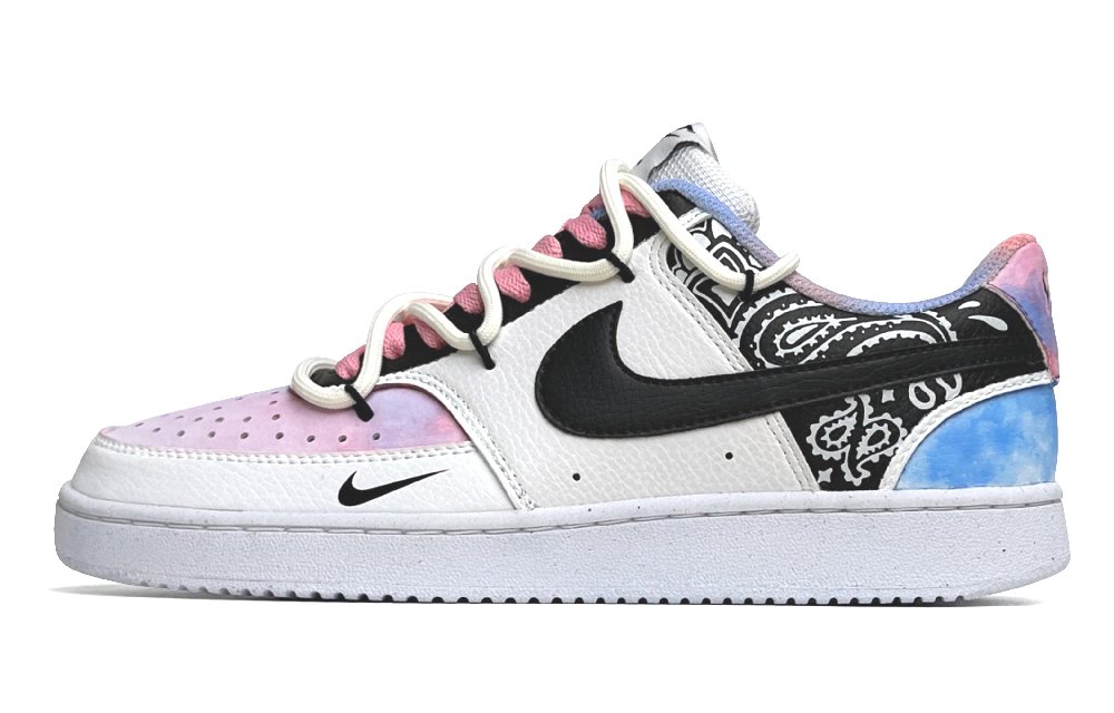 Nike Court Vision 1 Low-Top Skateboard Shoes Men's Blue Pink