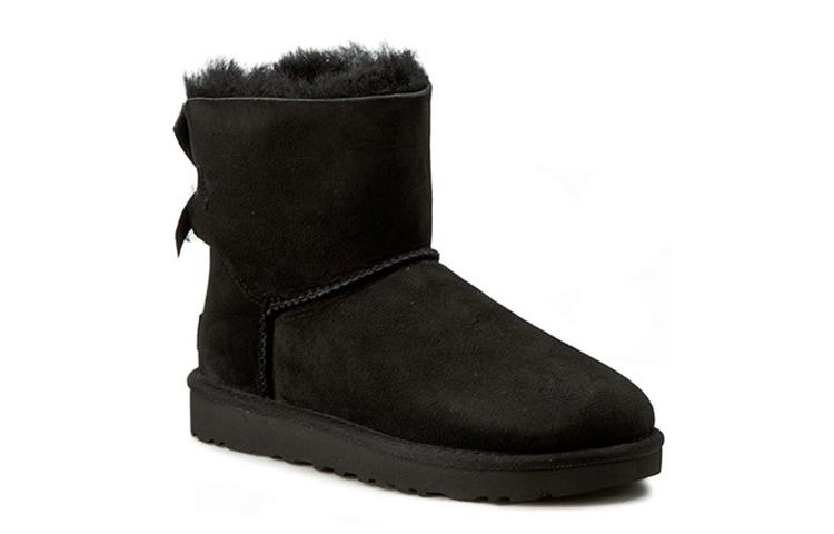 UGG Mini Bailey Bow Ii Classic Fleece Lined Black Women's купить в интернет-магазине Yoocart с быстрой доставкой по России.
