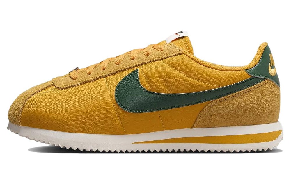 Nike Cortez Textile Yellow Ochre Gorge Green Women's