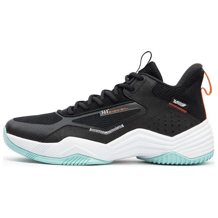 361° Cushioned Slip-Resistant Low-Top Basketball Shoes Men's Black White