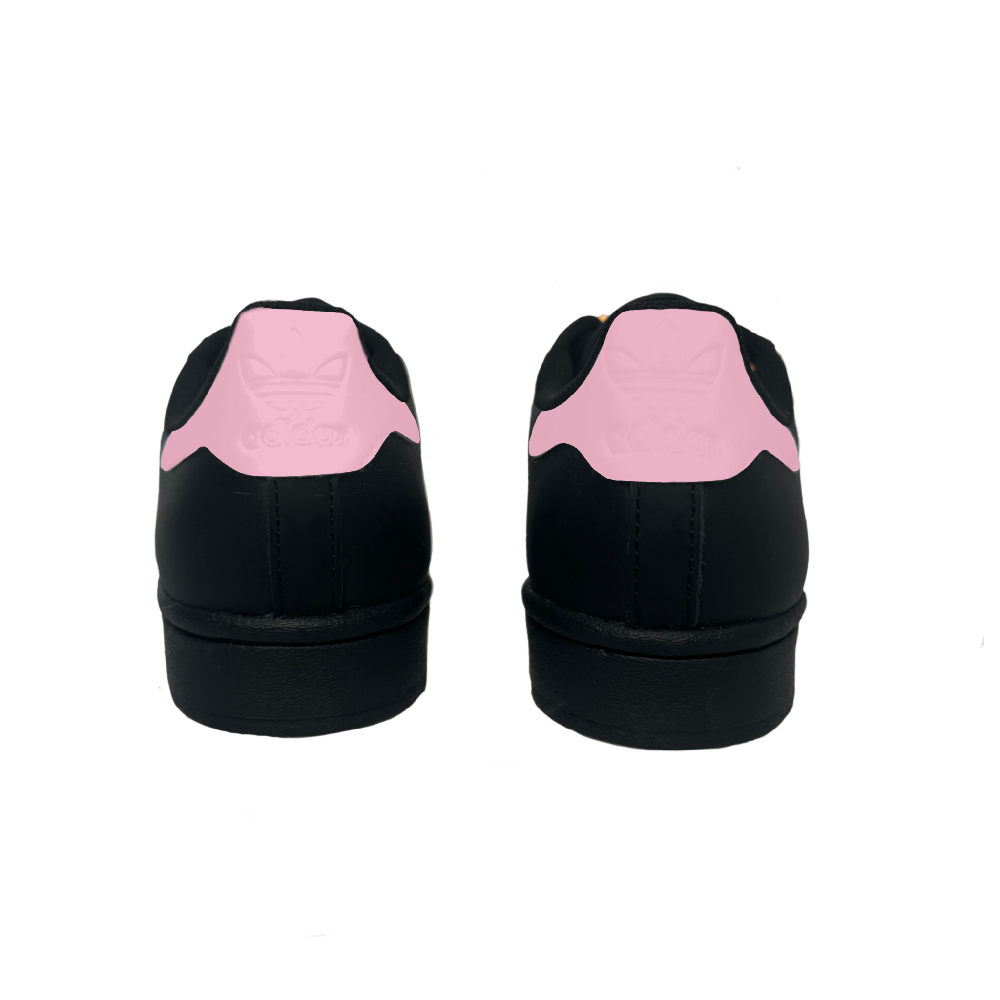 Adidas Originals SUPERSTAR Wao Anti-Slip Wear-Resistant Low-Top Skateboard Shoes Unisex Black Pink