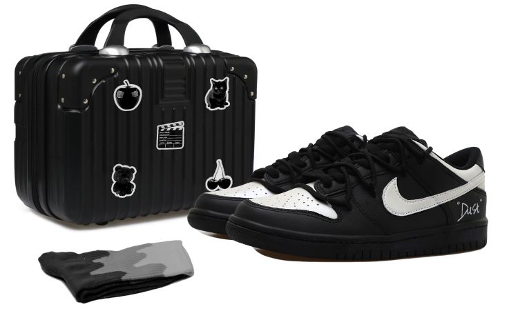 Nike Dunk Skateboard Shoes Men Low-Top Black/Silver