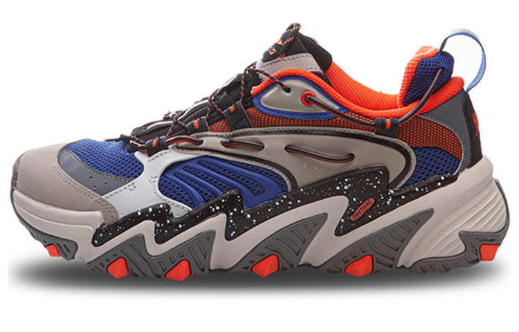 LiNing X Claw Cushioning, Slip Resistant, Lightweight Low Top Casual Shoes Women's Khaki Blue
