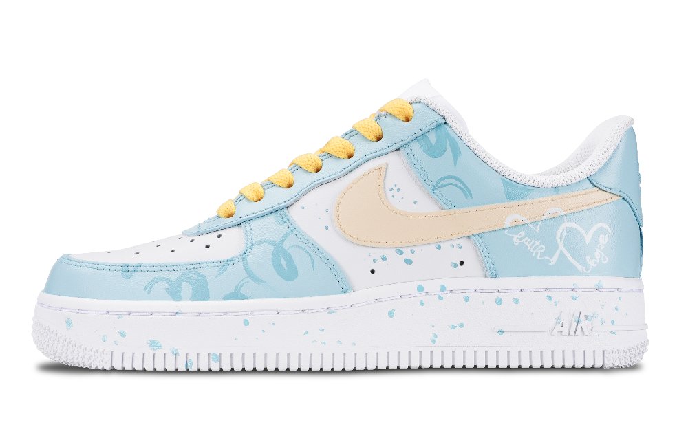Nike Air Force 1 Skateboard Shoes Women's Low top White Beige