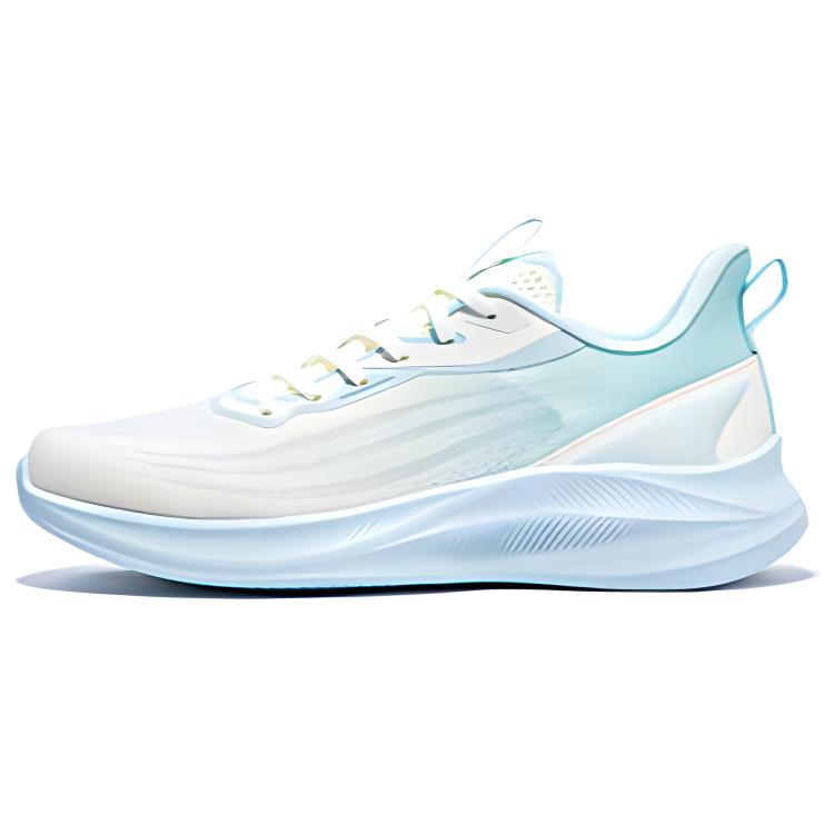 361° Shock Absorbers Slip Resistant, Abrasion Resistant, Breathable Low Top Running Shoes Men's White Blue