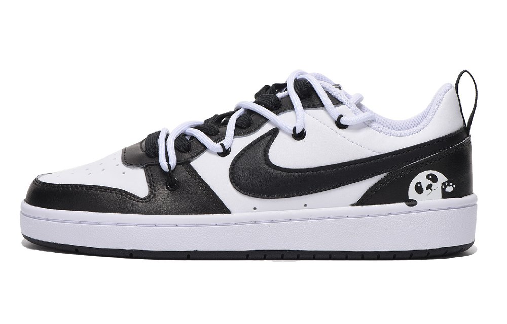 Nike Court Borough Low 2 Low-Top Skateboard Shoes GS Black White
