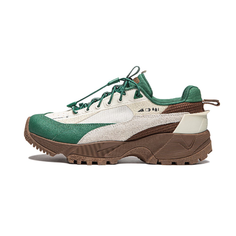 LiNing CF Pro Wilderness Cushioning Waterproof Low Top Casual Shoes Women's Beige White Green Brown