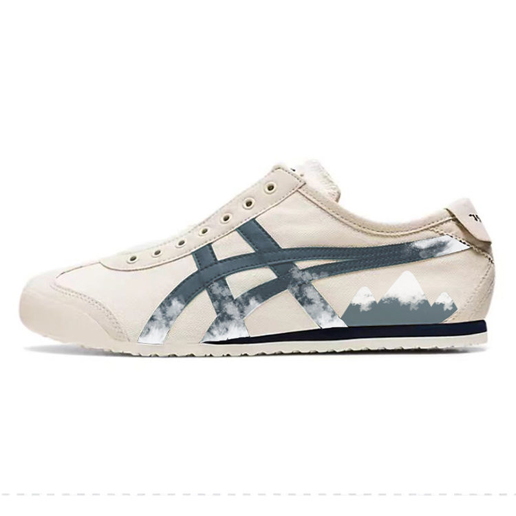 Onitsuka Tiger Mexico 66 Slip-On Deluxe Lightweight Low-Top Casual Shoes Unisex Beige Yellow