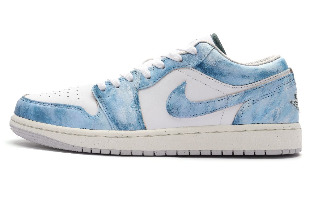 Jordan Air Jordan 1 Cushioning, Wear Resistant Low Top Vintage Basketball Shoes Unisex Blue