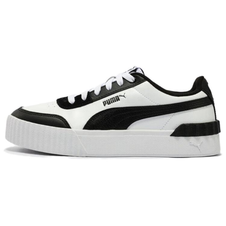 PUMA Carina Anti-Slip Wear-Resistant Low-Top Skateboard Shoes Women's White Black