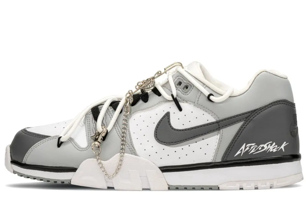 Nike Air Trainer 1 Low Top Training Shoes Men's Gray Black