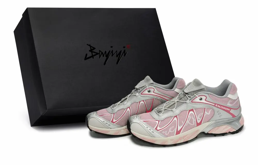 SALOMON XT WHISPER Abrasion Resistant Low top Running Shoes Unisex Pink Silver