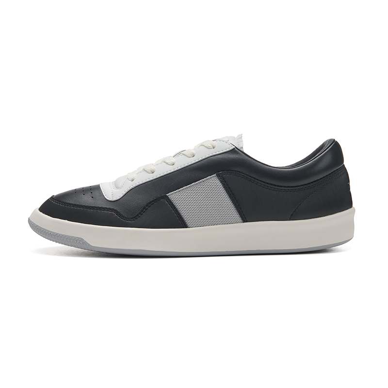 EQLZ EQUALIZER 1970 Low-Top Skateboard Shoes Unisex Concrete Black Made In USA Nappa Genuine Leather Lambskin