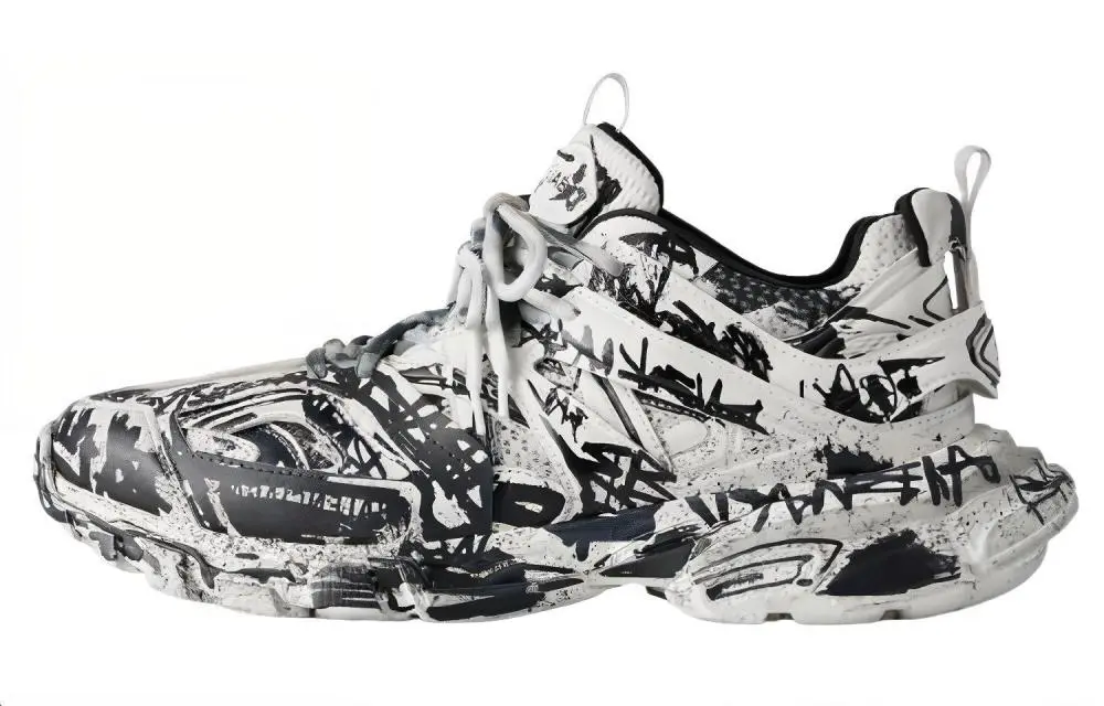 Balenciaga Track Graffiti 'White Black'