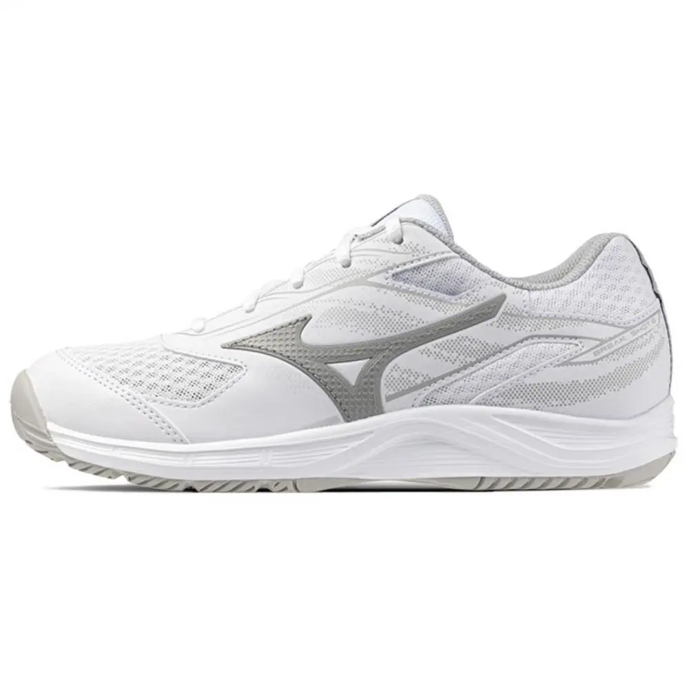 Mizuno BREAK SHOT 5 AC Shock Absorbers Slip Resistant Abrasion Resistant Tennis Shoes Unisex White Gray