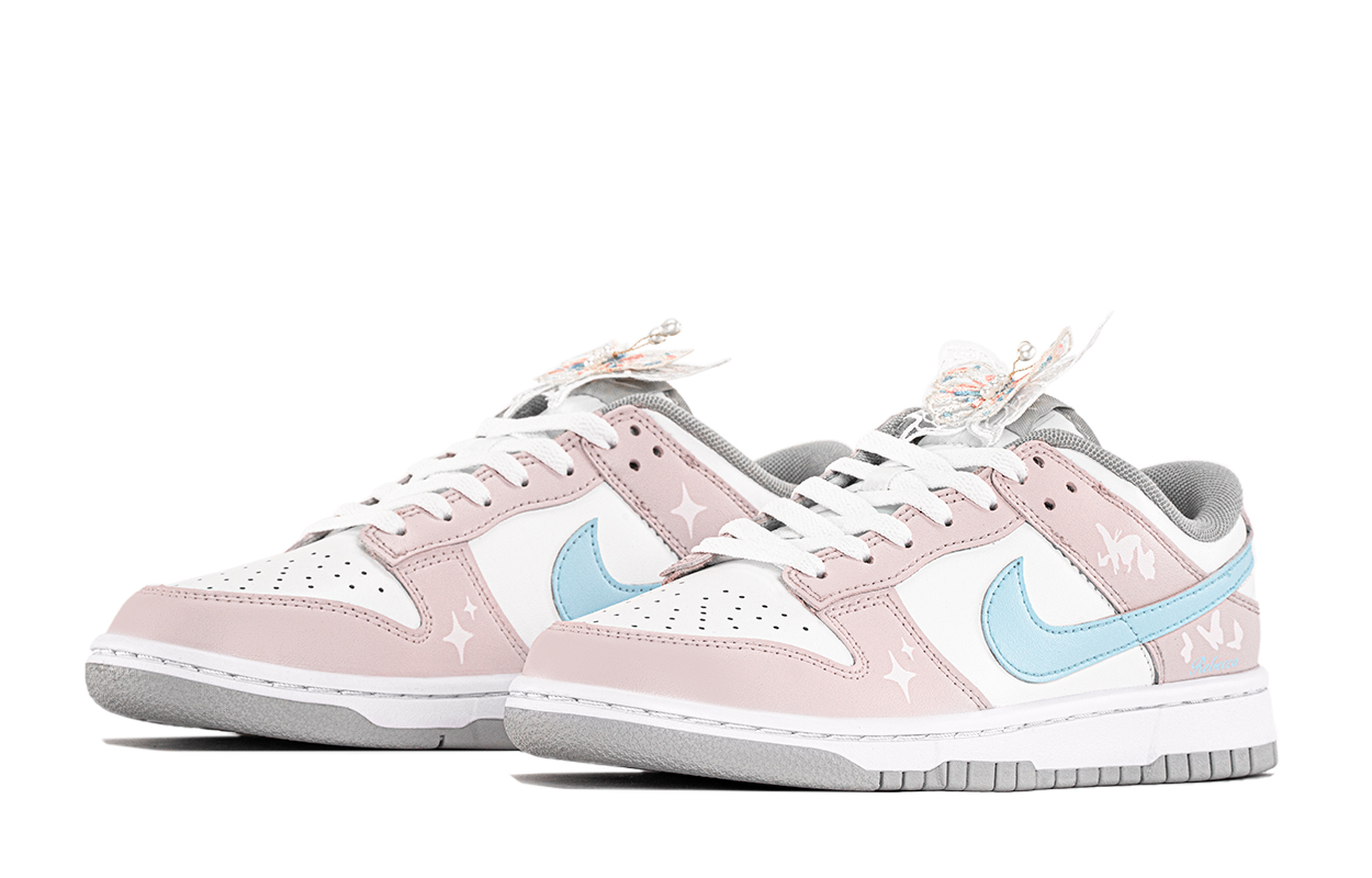 Nike Dunk Slip Resistant Low Top Skateboard Shoes Women's Blue Pink купить в интернет-магазине Yoocart с быстрой доставкой по России.