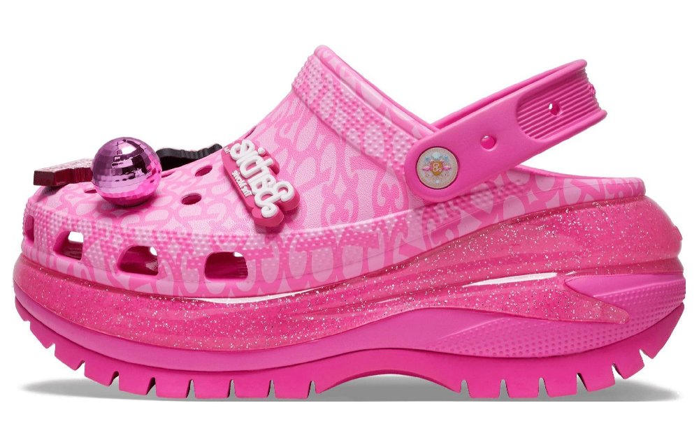 Crocs Classic Mega Crush Clog Barbie The Movie Electric Pink
