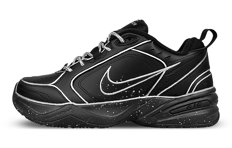 Nike Air Monarch 4 Non-slip Lightweight Low-Top Chunky Sneakers Unisex Black Gray