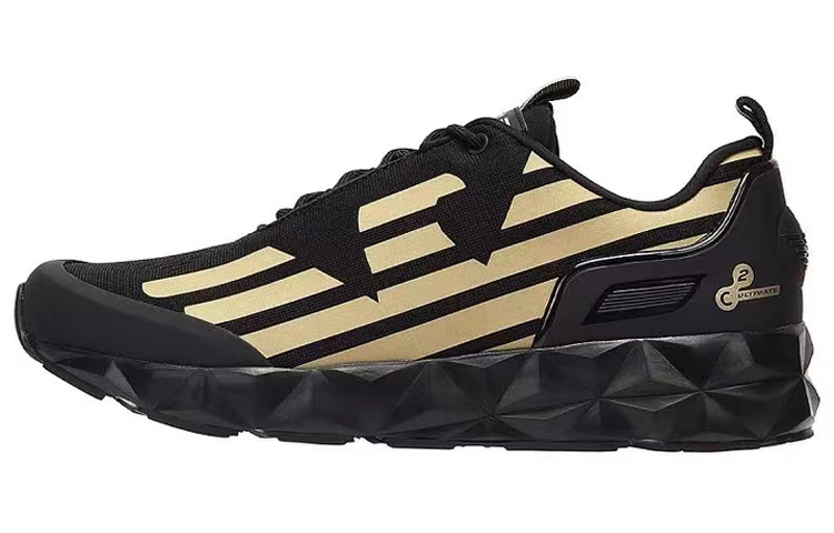 EMPORIO ARMANI EA7 Anti Slip And Wear Resistant Breathable Low Top Sports Casual Shoes Unisex Black