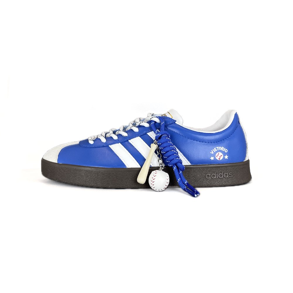 Adidas Neo VL Court 2.0 Abrasion Resistant Low Top Skateboard Shoes Unisex Blue White