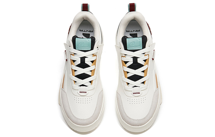 Anta Life Collection Lightweight Low-Top Skateboard Shoes Men's White Black Yellow купить в интернет-магазине Yoocart с быстрой доставкой по России.