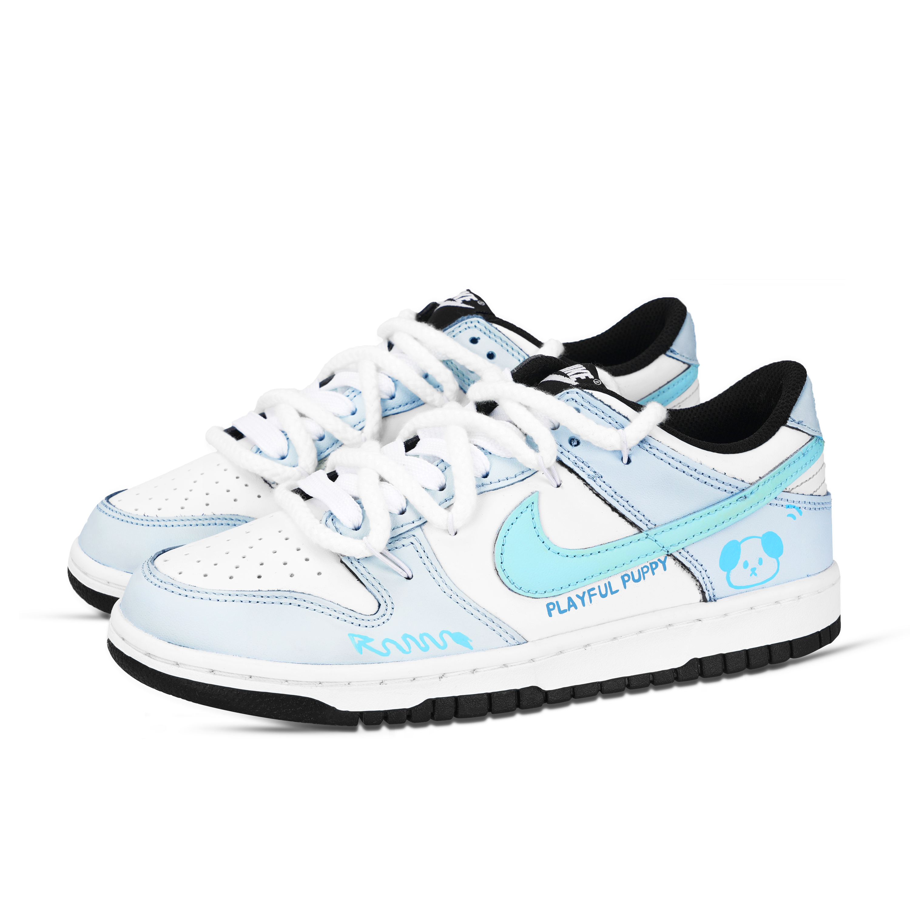 Nike Dunk Naughty Puppy Abrasion Resistant Low top Skateboard Shoes Unisex Blue White купить в интернет-магазине Yoocart с быстрой доставкой по России.