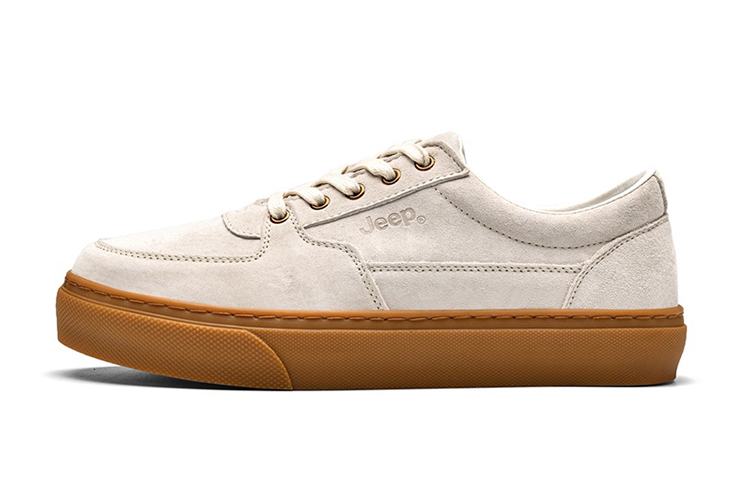Jeep Abrasion Resistant Slip Resistant Low Top Skateboard Shoes Men's Beige