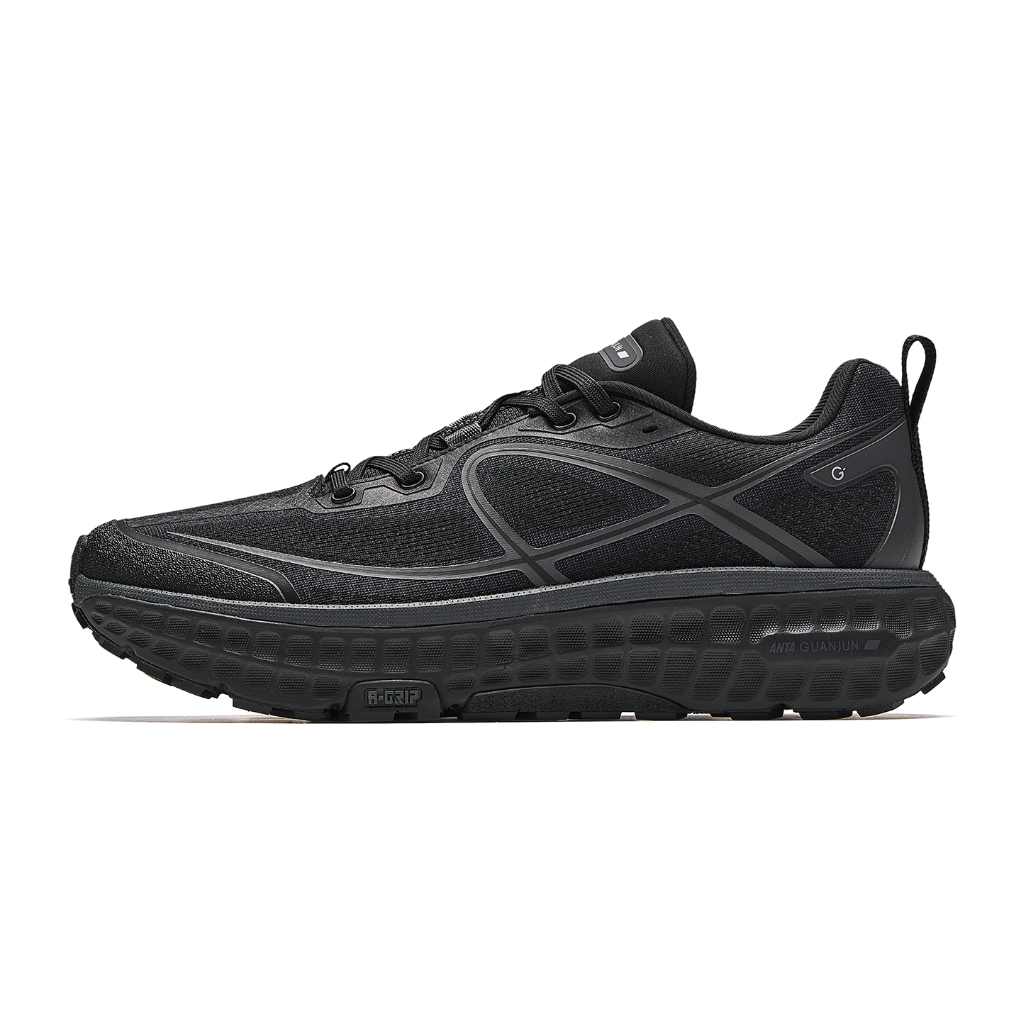Anta Snake Bone Technology Cushioning Running Shoes Men's Basic Black/Smoky Ink Gray