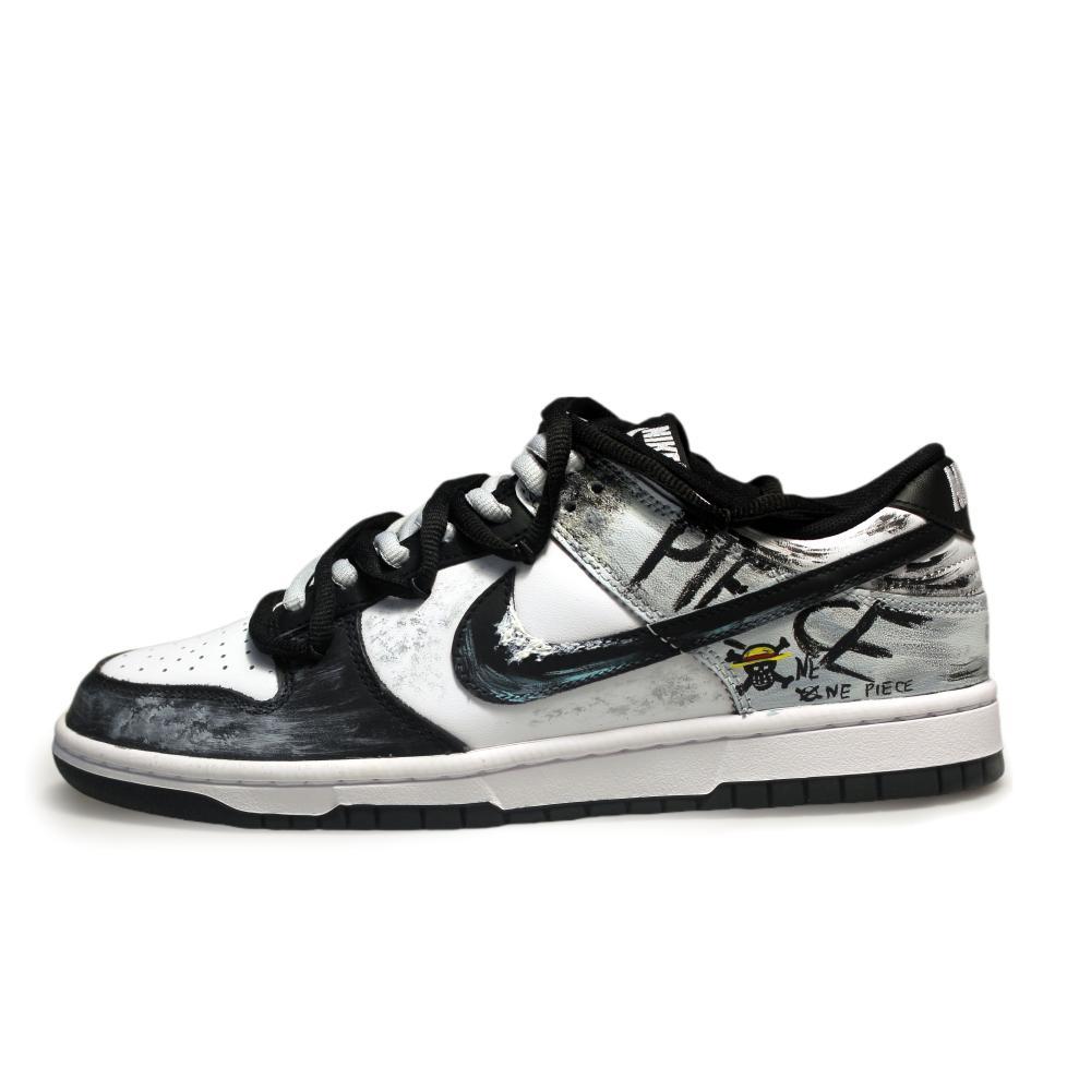 Nike Dunk One Piece Wear-Resistant Low-Top Skateboard Shoes GS Black White